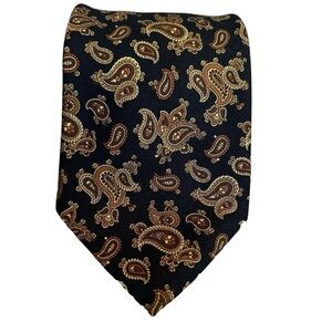 Ermenegildo Zegna Men's Neck Tie Paisley 100% Silk Made in Italy 58"